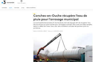 Revaloriser les eaux de pluie : challenge accepté par la ville de Conches en Ouche (27)