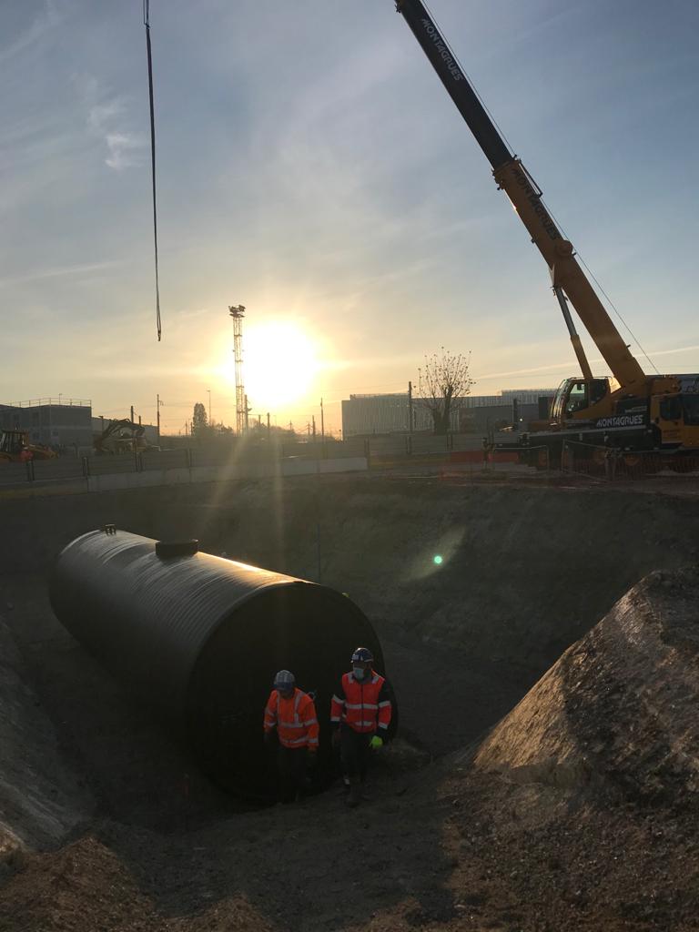 Bassin Hydraulique PEHD-aménagement de l'échangeur Pleyel