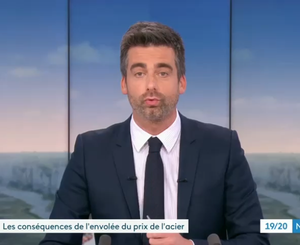 Arrêt sur image issu du reportage France 3 "Les conséquences de l'envolée du prix de l'acier"