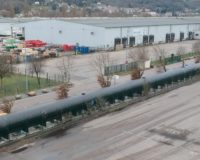 Point d'eau d'extinction incendie aérien en PEHD WEHOLITE d'un volume de 300m³ installé par TUBAO
