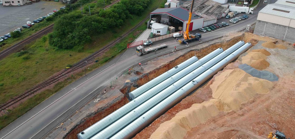 Canalisation gravitaire en PEHD grand diamètre - 182m linéaire - Evreux